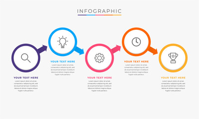 Road map graphic diagram with steps. for timeline business presentation