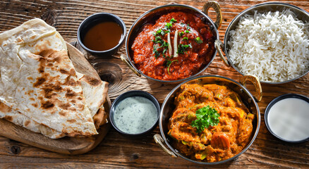 Hot madras paneer and vegetable masala with rice