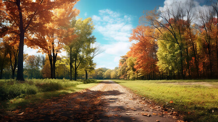 Fototapeta premium Seasonal Changes, Beauty of Nature's Cycle. Generative Ai