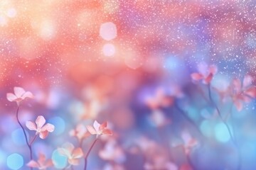 Abstract art flowers background for web design, Generative AI