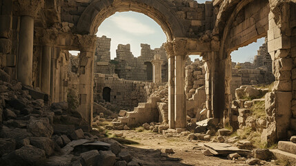 Ancient Ruins, Echoes of the Past. Generative Ai