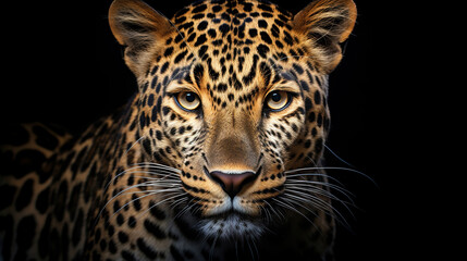 Fototapeta na wymiar Headshot of jaguar portrait. Generative Ai