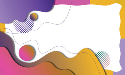 Papercut style background. Wavy background.