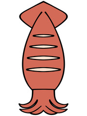 いか焼きのイラスト素材