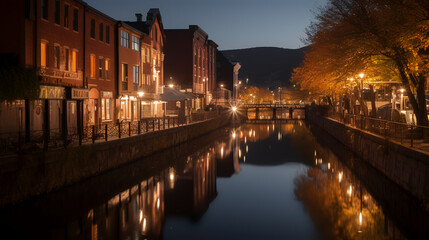 Fototapeta na wymiar Step into the enchanting atmosphere of Otaru's Canal District and immerse yourself in its timeless beauty.