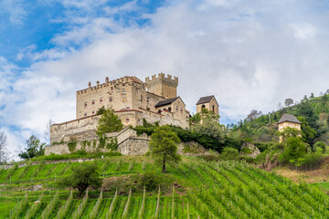 Fototapeta na wymiar Churburg Castle view in Schluderns of Italy