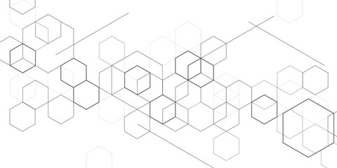 Fototapeta premium white background hexagon texture abstract elements design. Concept engineer, medical, technology