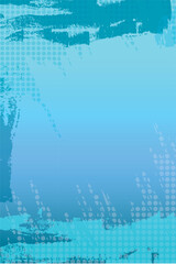 Modern blue summer abstract frame vector background - stock illustration