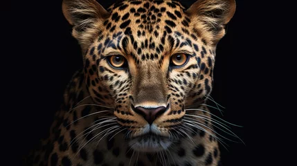 Foto op Plexiglas Headshot of jaguar portrait. Generative Ai © vectorizer88