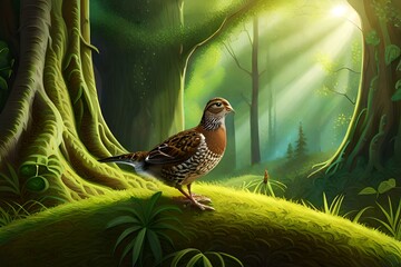 duck in the forest  generated ai