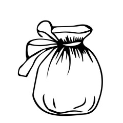 hand-drawn doodle illustration for gift card gift box