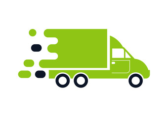 Online shopping, Food delivery. Icons to express, delivery Home. Fast delivery truck flat vector icon for apps and websites. Vector illustration