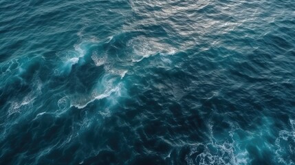 Fototapeta na wymiar Ocean surface with soft foam ripples. Generative ai composite.