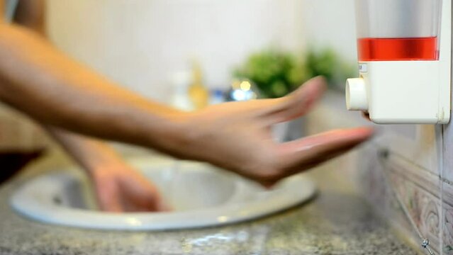 water wet bathroom hand clean equipment cleaning health white hygiene liquid soap