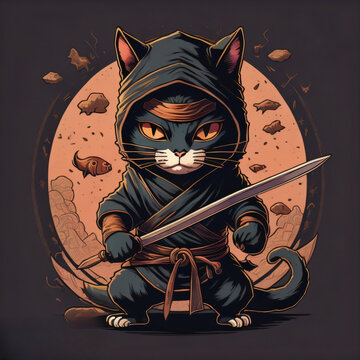 Ninja Assasin Cat