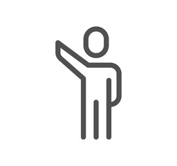 People related icon outline and linear symbol.