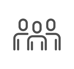 People related icon outline and linear symbol.