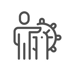 Business people related icon outline and linear symbol.
