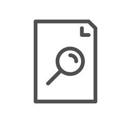 Inspection related icon outline and linear symbol.
