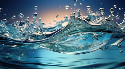 Fototapeta na wymiar Water splash blue