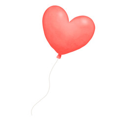Fototapeta na wymiar red balloon heart