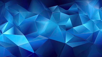 Fototapeta premium A blue abstract background with triangles, created with Generative Ai Technology