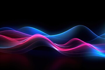 A colorful wave of light on a black background, created with Generative Ai Technology