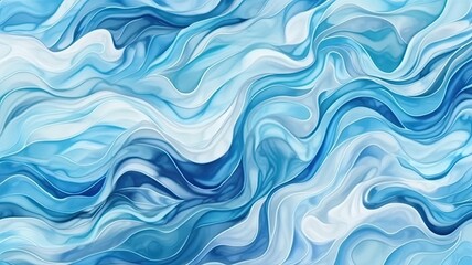 Fototapeta na wymiar A blue and white background with wavy lines, created with Generative Ai Technology
