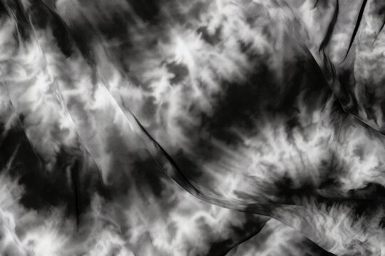 A black and white photo of clouds in the sky, created with Generative Ai Technology