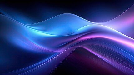 Obraz premium A blue and purple abstract background with wavy lines, created with Generative Ai Technology