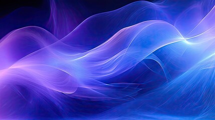Obraz premium A blue and purple abstract background with waves, created with Generative Ai Technology