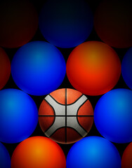 Karachi, Pakistan - March 01, 2022: FIBA Basketball World Cup 2023 Logo with flag FIBA Basketball world cup 2023 hosted by the Philippines, Japan and Indonesia. FIBA WORLD CUP 2023
