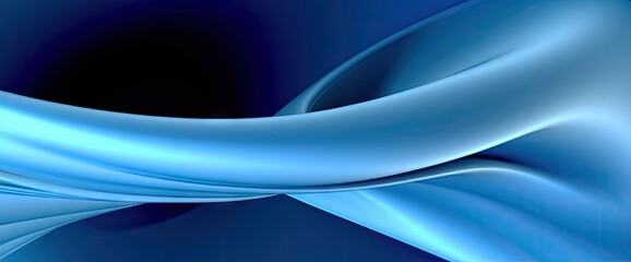 Obraz na płótnie Canvas An abstract blue background with wavy lines, background for presentation, created with Generative Ai Technology