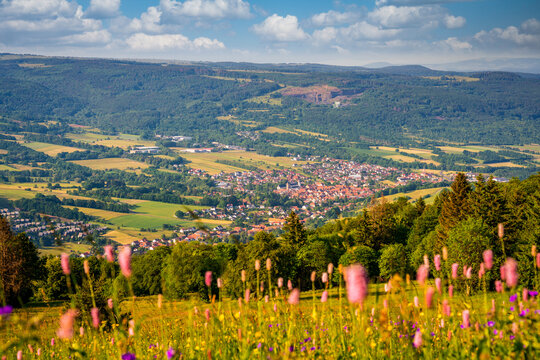 Rh&ouml;n, Aussicht, Bischofsheim in der Rh&ouml;n, Kreuzberg