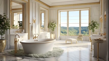  luxury bathroom with bathtub