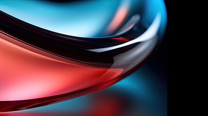 close-up view of a vibrant red and blue object, background for presentation, created with Generative Ai Technology