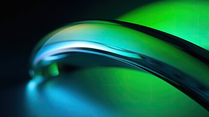 close-up of a green and blue object, background for presentation, created with Generative Ai Technology