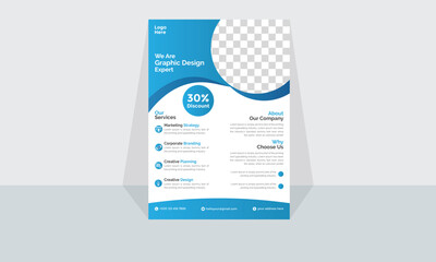 Professional,Modern Corporate and Creative Business Flyer Design Template Horizontal Name Flyer Simple and Clean Visiting Flyer Vector illustration Colorful Business Flyer, Brochure Design