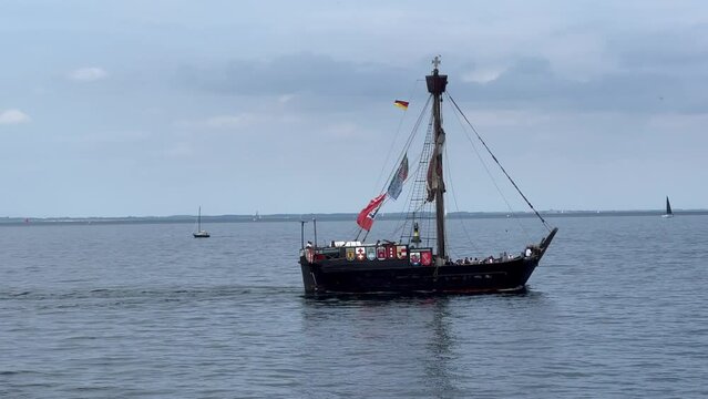 06/24/2023 Kiel Germany: windjammer parade of the tall sailor Alexander von Humboldt 2