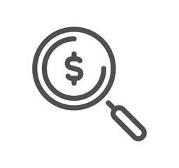 Financial crime related icon outline and linear symbol.
