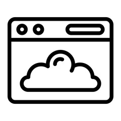 cloud line icon
