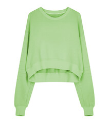green jacket isolated on transparent or white background, png	