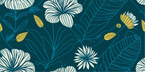 Marigold Leaf Motifs in Tropical Patterns: Natural Beauty Unleashed