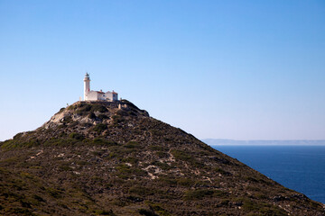 Aegean sea view with Knidos lighthouse