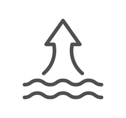 Fototapeta premium Waterproof related icon outline and linear symbol. 