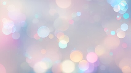 Fototapeta premium Festive pastel background with bokeh effect, AI Generated.