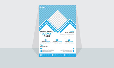 Modern Corporate and Creative Business Flyer Design Template Horizontal Name Flyer Simple and Clean Visiting Flyer Vector illustration Colorful Business Flyer, Brochure Design