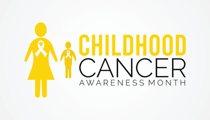Vector illustration on the theme of Childhood Cancer awareness month. banner design template Vector illustration background design.