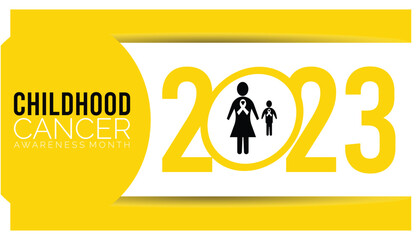 Vector illustration on the theme of Childhood Cancer awareness month. banner design template Vector illustration background design.