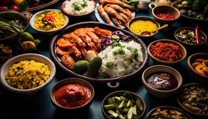 Brazilian food, mouthwatering, colorful, diverse, energetic